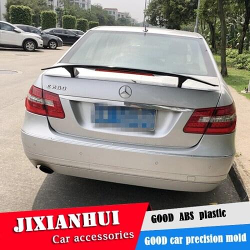 For W212 Spoiler 2006-2018 Mercedes-Benz E-CLASS TF E200 E260 E63 Spoiler ABS Material Car Rear Wing Primer Color Rear Spoiler