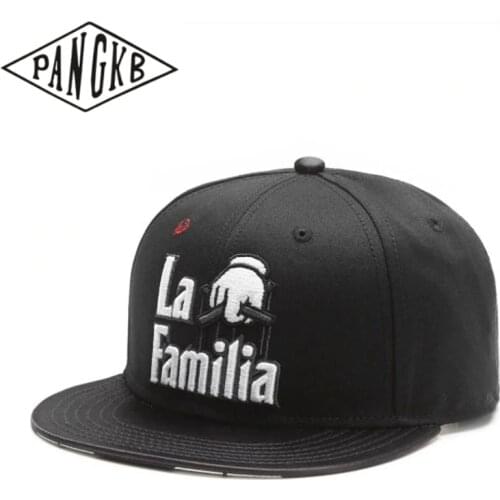 PANGKB Brand HEAD OF THE FAMILY CAP black LA hip hop snapback hat for men women adult outdoor casual sun baseball cap bone