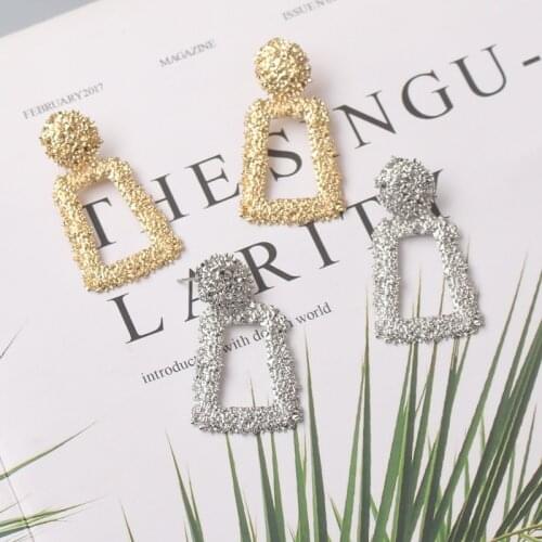 Personality Exaggerated Metal Earrings For Women Fashion Jewelry Creative Uneven Metal Earrings Night club Party Accessory