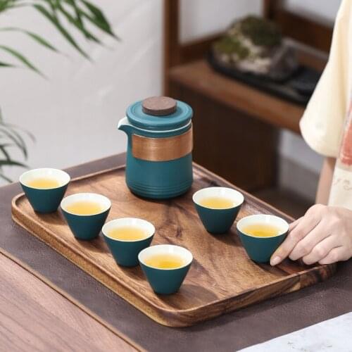 Storage Chinese Vintage Tea Set Travel Ceramic Handmade Porcelain Tea Set Home Portable Conjunto De Cha Afternoon Teaware DL60CT