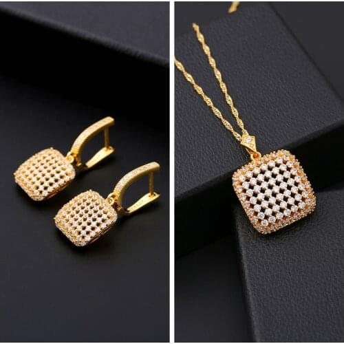 Africa Necklaces Jewelry Set Gold Color Luxury Vintage High Qualty Choker Necklace Earrings Set Jewelry Elegant Noble Party