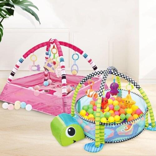 Infant Playpen Toy Baby Fitness Frame Toddler Educational Crawling Mat Kids Activity Pad Infantil Play Carpet Ocean Ball Pool