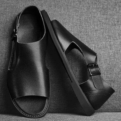 Leather comfortable casual Fashion zapatos sapato mens shoes unisex roller cuero solid free roman Men slip outdoor hombre black