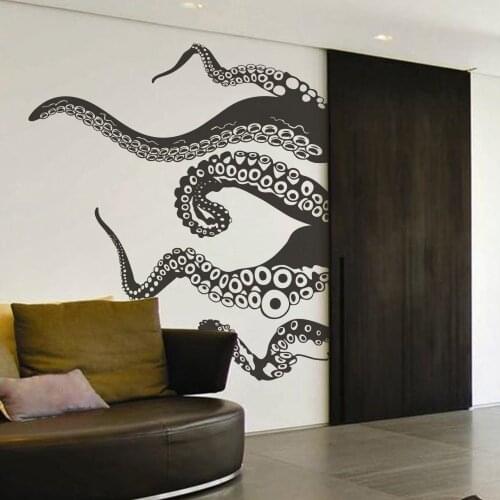 Creative octopus wall sticker Home Living room bedroom wallpaper sofa Background wall pvc material Wall Sticker