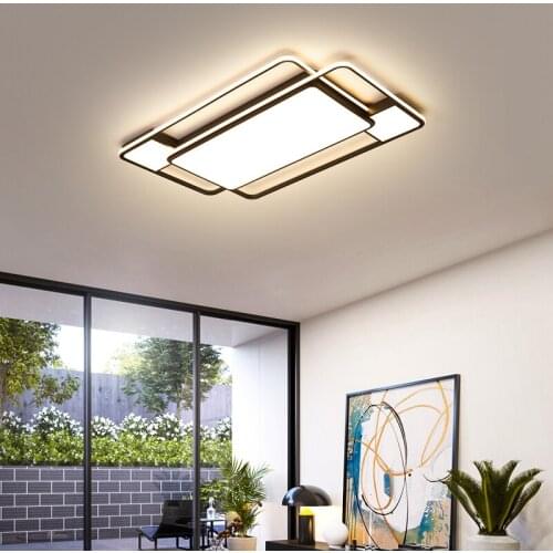 Square/rectangle Modern Led Ceiling Lihgts For Living Room Studyroom Bed Room Ceiling light Black Ceiling Lamp Light Fixtures