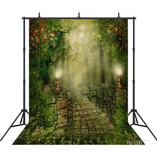 Forest Road Light Photography Background For Photograph Accessories Children Kids Portrait Vinyl Cloth Backdrop Photocall