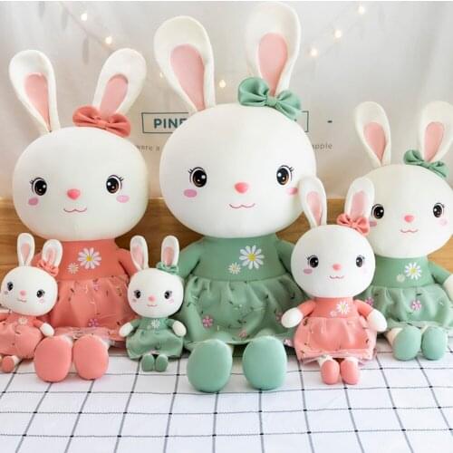 40cm65 cm Plush Toy Cute White Rabbit Doll Girl Bed Doll Sleeping Pillow Christmas Gift Free Shipping
