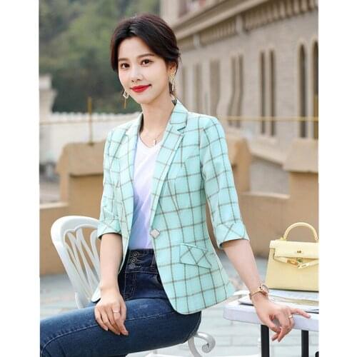 MAKEACE Women's Blazers With Short Sleeves