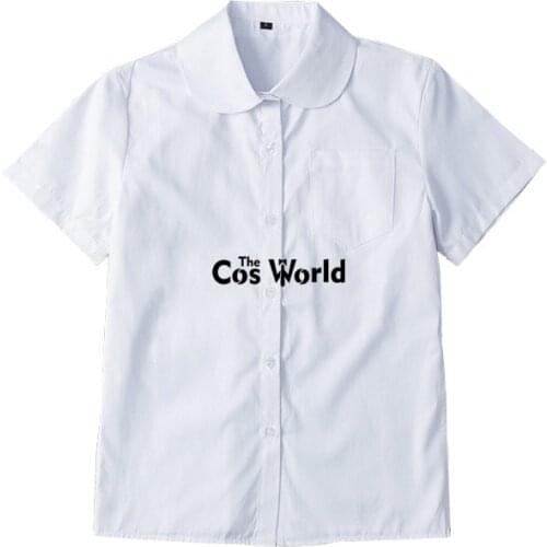XS-5XL Mens Womens Summer Round Neck Short Sleeve Slim White Shirt Tops Blouses For JK School Uniform Student Clothes