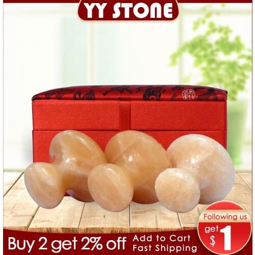 New arrive natural stone mushroom massager for facial Wrinkle and anti-age 3pcs/set Salon SPA tool