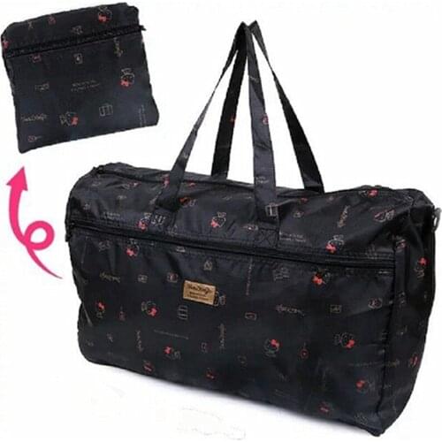 New Fashion Kawaii Anime Girls Kids Woman Big Light Portable Nylon Fold Travel Bags Shoulder Bag For Children