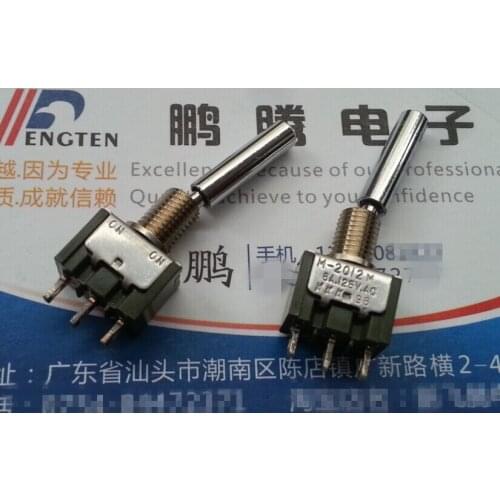 Original new 100% miniature button switch 3pin 2gear shaking switch M-2012M 8A 125VAC