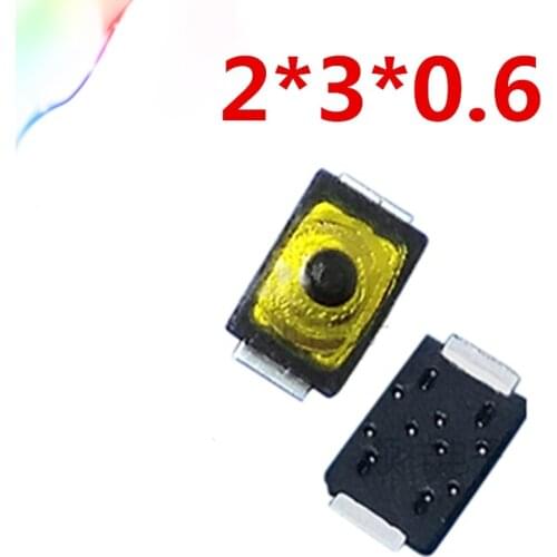 50pcs Free shopping 2*3*0.6 Mini Membrane Keyboard Touch Button Micro Switch Little Thin Film Keyboard Metal Dome