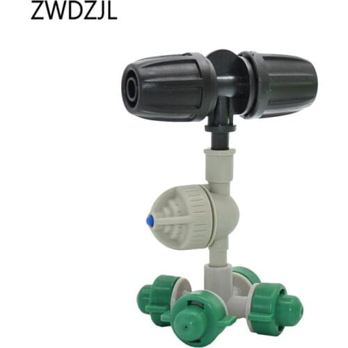 Drip irrigation cross Sprinkler nozzle Suspension Fog nozzle water mist sprinkler watering & irrigation Connect 3/8 hose 2set