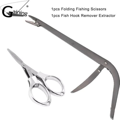 Stainless Steel Fishing Pliers Scissors Line Cutter Remove Hook with Fishing Tackle Tool Fish Clip Clamp Plier Grab Fishing Tool