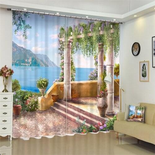 Customized Lavender Luxury 3D Blackout Window Curtain Drapes For Living room Bed room Hotel Wall Tapestry Cortinas