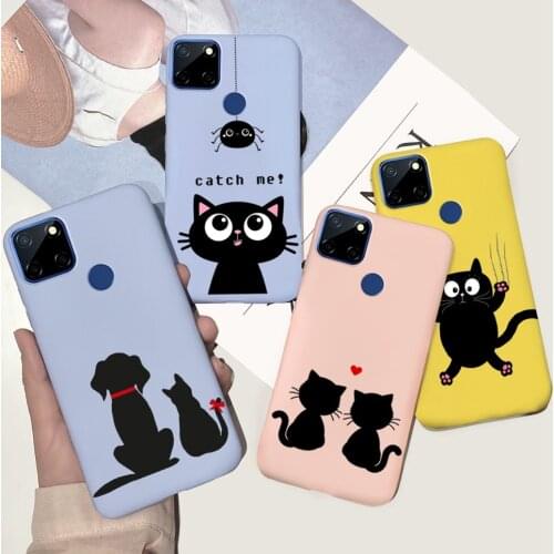 For Realme C21 Case Shockproof Soft Silicone TPU Back Cover For OPPO Realme C21 Phone Cases Realme RMX3201 C 21 Cute Bumper