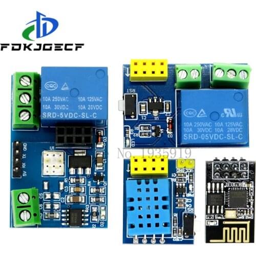 ESP8266 ESP-01 ESP-01S 5V WIFI Relay Module DHT11 Temperature Humidity Sensor Module Wireless WIFI Module NodeMCU Smart Home IOT