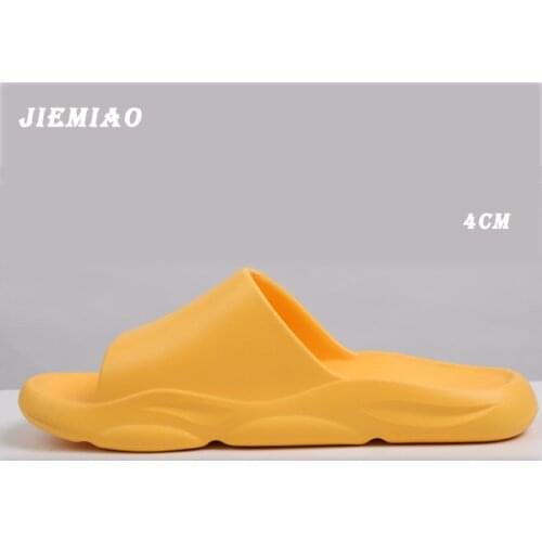Classic Style Men Women Non-slip EVA Living Room Indoor Slides 4cm Heel Thick Sole Slippers Kids Lovers Summer Beach Sandals
