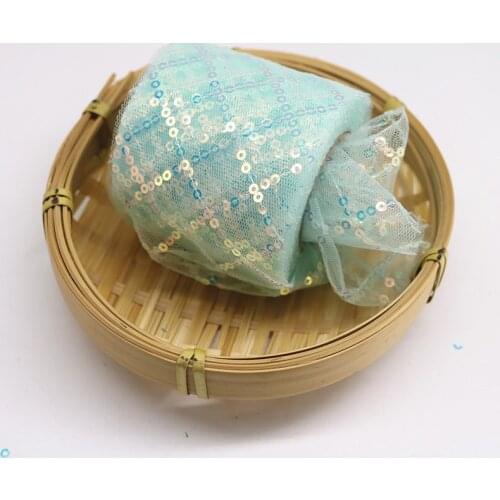 10Yards/roll 8CM Sequins Tulle Roll Organza Ribbon HX012 DIY Bow Hair Accessories Tutu Skirt Girl Hairpin Material