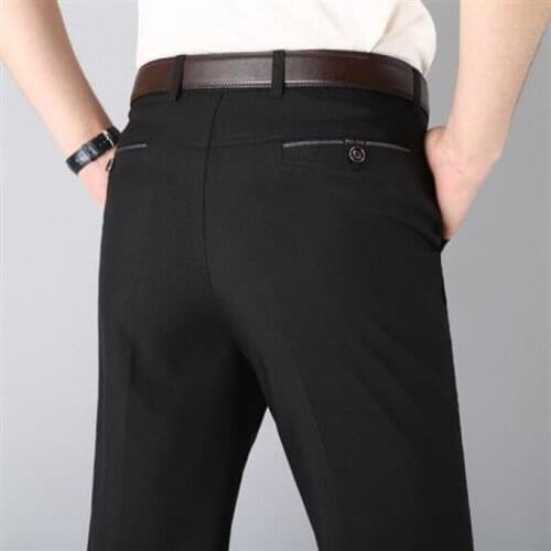 2020 Spring Autumn Business Mens Dress Pants Fashion Solid Gentle Thicken Casual Trousers Male Suit Pant Men Leisure Suits