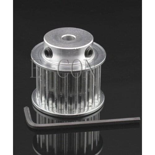 1pcs 5M HTD5M Aluminum Timing Belt Pulley 20Teeth 5mm/6mm/6.35mm/8mm/10mm/12mm/12.7mm/14mm Bore 21mm width BF Type Stepper Motor