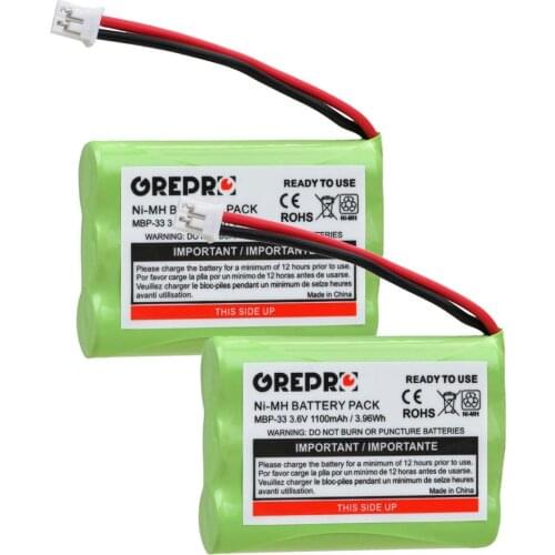 2Pcs MBP-33 Replacement Battery for Motorola Baby Monitor MBP18 MBP27 MBP33 MBP35T MBP36PU MBP41 not for MBP33S and MBP36S