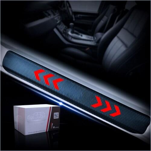 Car Door Sill Scuff Plate Door Threshold For Alfa Romeo 4C Giulia Giulietta Stelvio Carbon Fiber Sticker Car Accessories 4Pcs