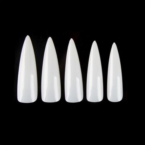 400Pcs Artificial Nail Art Tips UV Gel Polish Manicure Extension Nails Tip Oval 400pcs/box Pack Practice Ballerina Cover Fake