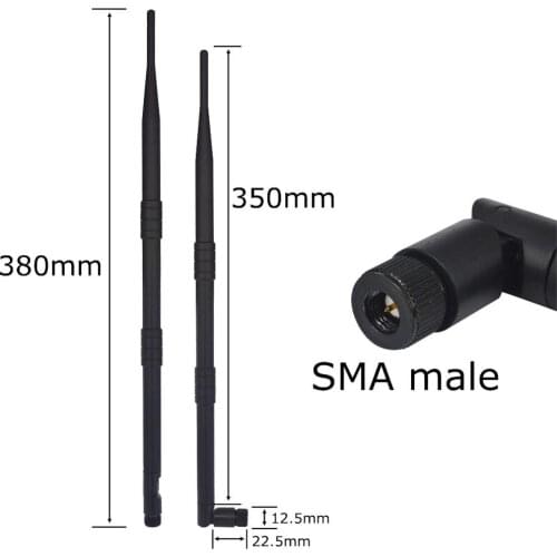 5 piece/lot 2.4GHz 9dBi WiFi 2.4g Antenna Aerial SMA Male wireless router 43cm FOR PCI CARD USB MODEM USB Wireless Router