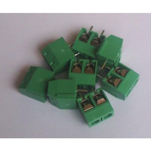 50PCS New 2 Pin 3Pin Screw Terminal Block Connector 5.00mm Pitch KF-301-2P/3p Green