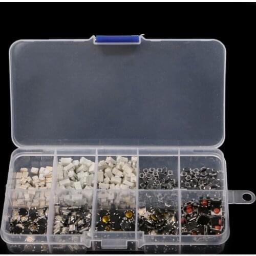 500 Pcs/1 Set 10 Value Momentary Tactile Push Button Switch Mini Micro PCB More Size #1A40701