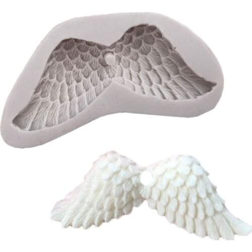 Angel Wings Shaped Cake Decoration Mold Chocolate Candy Baking Tool Craft Silicone Cake Mold kitchen Pastry Tool