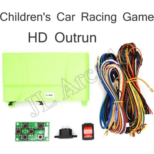 Arcade Kit Outrun Car Driving Game Motherboard with Wires Cable Steering Wheel for Simulator Children Racing Game Machine DIY