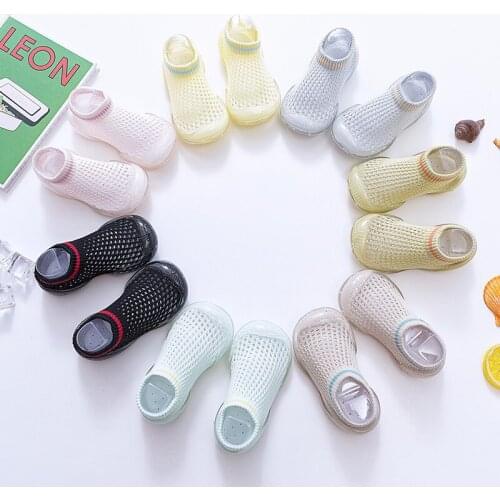 Baby Toddler Big Net Shoes Non-Slip Anti-Off Foot Short Floor Knitted Socks First Walker 7Colors 5Size 810 KeDing