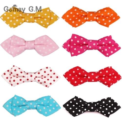 New Fashion Boys Bowtie Cotton Dots Neckwear Adjustable Children Bow Tie for Party England Style Girls ties