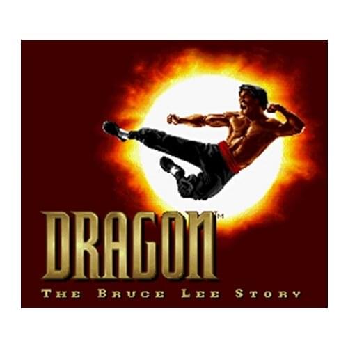 Dragon - The Bruce Lee Story NTSC Version 16 Bit 46 Pin Big Gray Game Card For USA Game Players