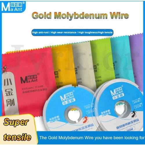 MaAnt 100m Cutting Line Tool Alloy Gold Molybdenum Remove Wire for LCD Touch Screen Remover