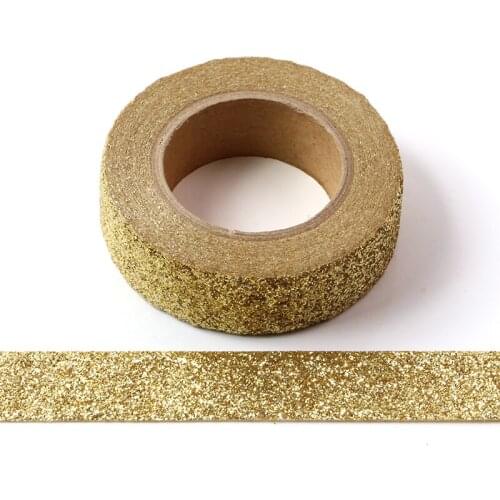 10pcs/Lot Yellow powder Washi Tape Glitter Japanese Stationery 15mm* 5meter Kawaii Paper Scrapbooking Tools Decorative Tape Mask