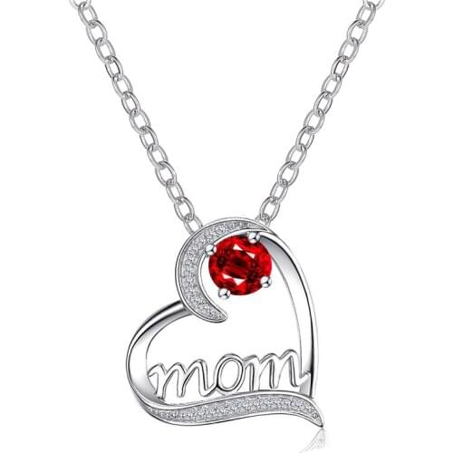 Love Letter Necklace Temperament Simple Heart-Shaped Mom Necklace Pendant Send Mom MotherS Day Gift