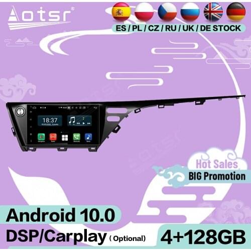 128G Carplay Multimedia Stereo Android 10 Player For Toyota Camry 2018 GPS Navigation Auto Audio Radio Receiver Screen Head Unit