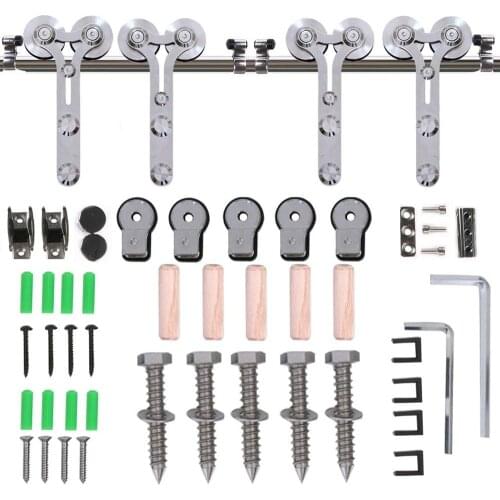 Gifsin Stainless Steel Sliding Barn Door Hardware Rollers Y-Shaped with Big Roller