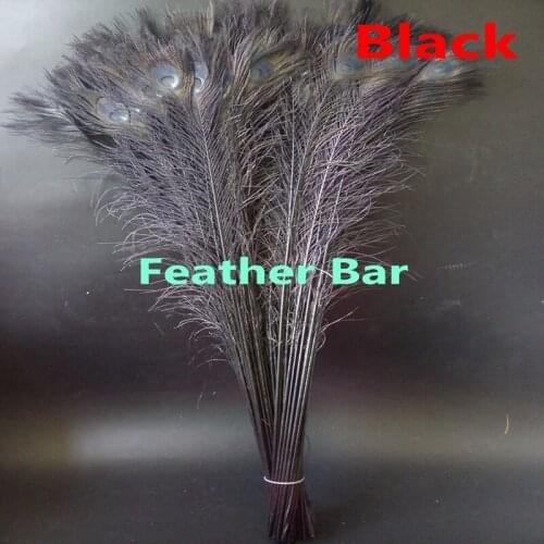 Wholesale 1000pcs Black beautiful Natural Peacock Feathers for eyes for DIY Clothes backpieces decoration 80-90 cm/30-35 inches