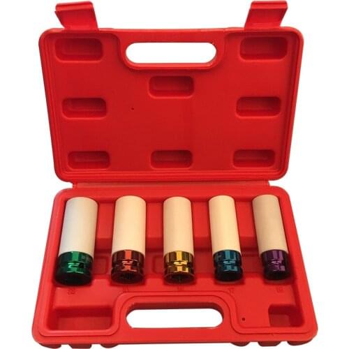 Durable Auto Parts 3Pcs/5Pcs 15/17/19/21/22mm Tire Protection Sleeve Wheel Deep Impact Nut Sockets for Car Accessories