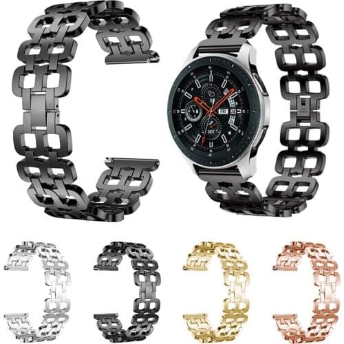 New Style Dual Hole Stainless Steel Strap For Samsung Galaxy Watch Wrist Band Fashion Women Replacement Strap Band 46mm