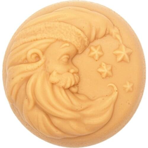 Christmas Molds Silicone Soap Molds Santa Claus Moon Soap Moulds DIY Chocolate Fondant Cake Baking Handmade Christmas Gift Molds