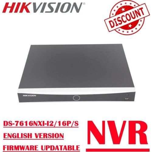 Hikvision 16ch 4K DS-7616NXI-I2/16P/S 1U POE AcuSense NVR Surveillance Network Video Recorder 4-ch facial recognition