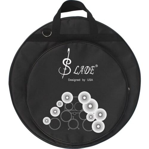 21 Inch Three Pockets Cymbal Bag Backpack with Removable Divider Shoulder Strap Percussion Instrument