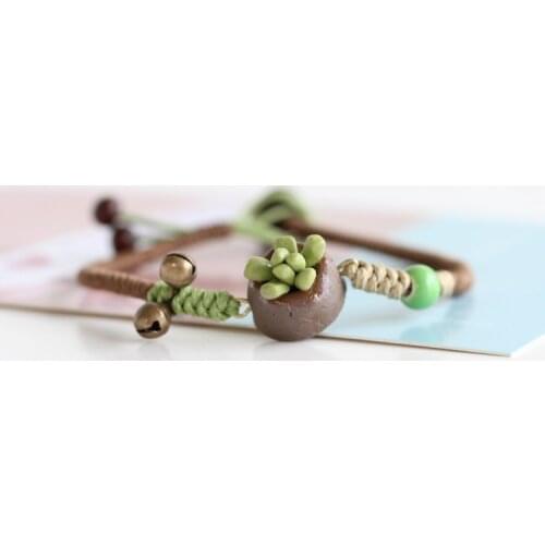 Traditional Boondoggle Hand Woven Ceramic Bracelets Beads Simple Folk Style Womens Jewelry Wholesale Free Shipping #1545