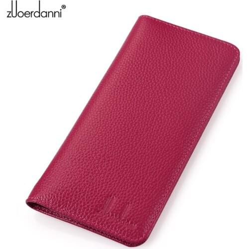 Ultra-thin wallet ladies long wallet Soft wallet leather card folder multi-functional handbag high-quality fashion four-color